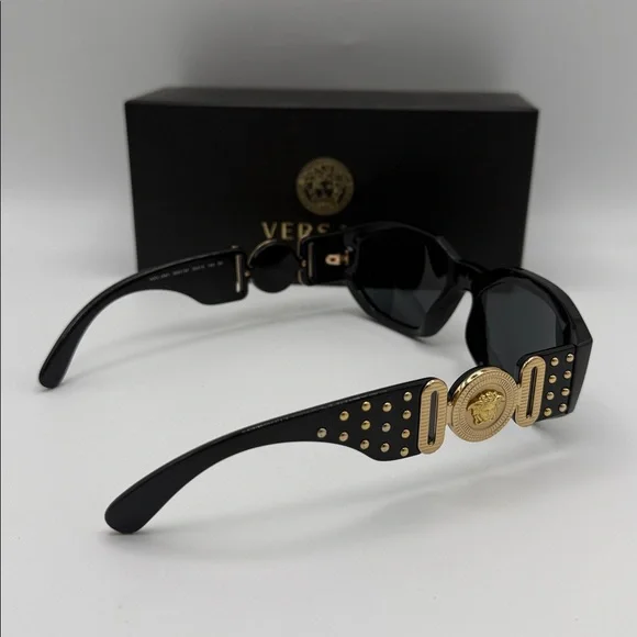Versace Medusa Biggie Studded Sunglasses - Picture 8 of 15